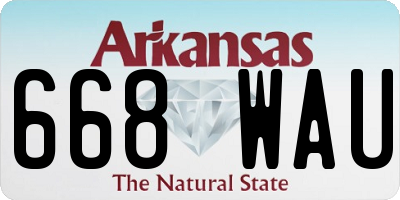 AR license plate 668WAU