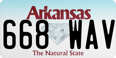 AR license plate 668WAV
