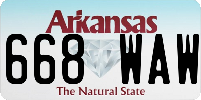 AR license plate 668WAW