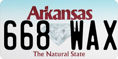 AR license plate 668WAX