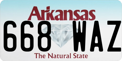 AR license plate 668WAZ
