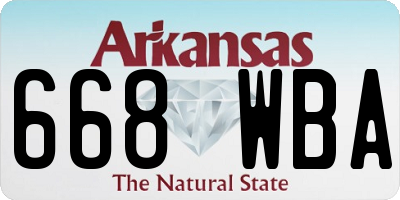AR license plate 668WBA