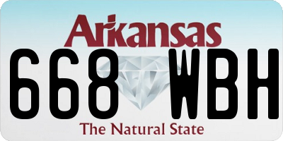 AR license plate 668WBH