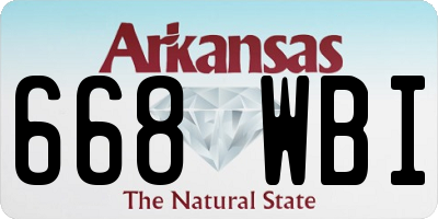 AR license plate 668WBI