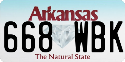 AR license plate 668WBK