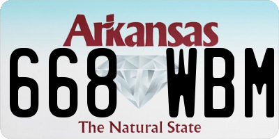AR license plate 668WBM