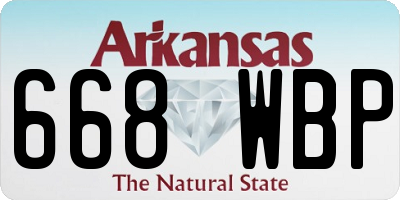 AR license plate 668WBP