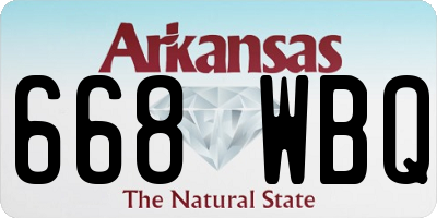 AR license plate 668WBQ