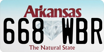 AR license plate 668WBR