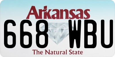 AR license plate 668WBU