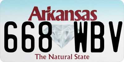 AR license plate 668WBV