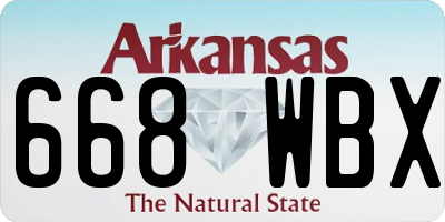 AR license plate 668WBX