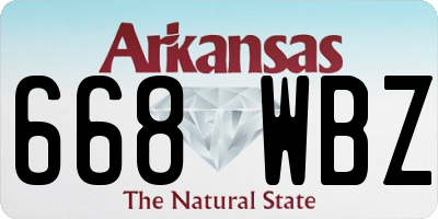 AR license plate 668WBZ