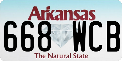 AR license plate 668WCB