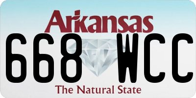 AR license plate 668WCC