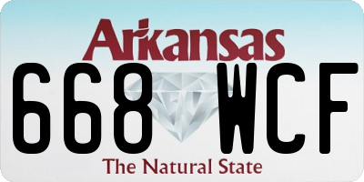 AR license plate 668WCF