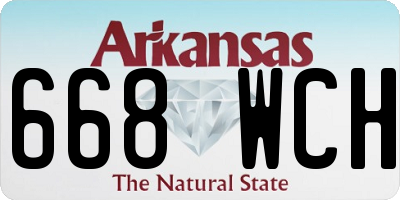 AR license plate 668WCH
