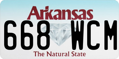 AR license plate 668WCM
