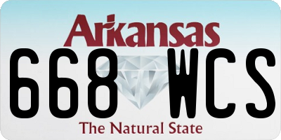 AR license plate 668WCS