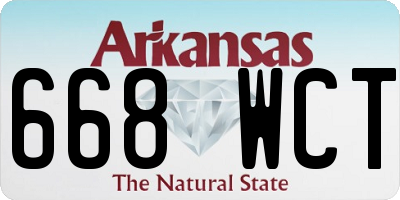 AR license plate 668WCT