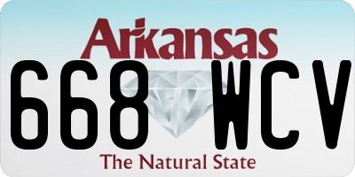 AR license plate 668WCV