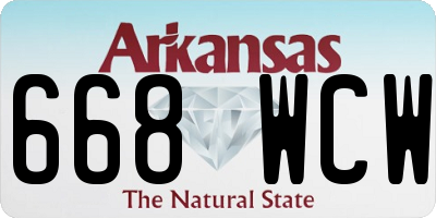 AR license plate 668WCW