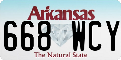 AR license plate 668WCY