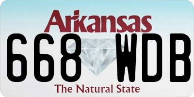 AR license plate 668WDB