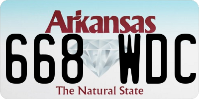 AR license plate 668WDC
