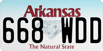 AR license plate 668WDD