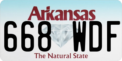 AR license plate 668WDF