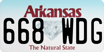AR license plate 668WDG