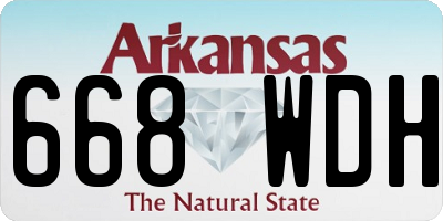 AR license plate 668WDH