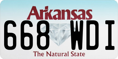 AR license plate 668WDI