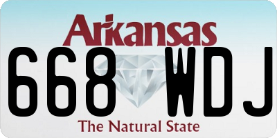 AR license plate 668WDJ