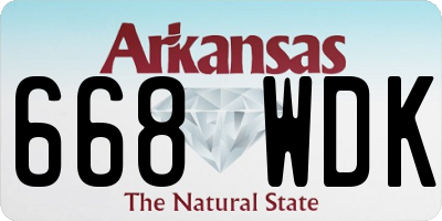 AR license plate 668WDK