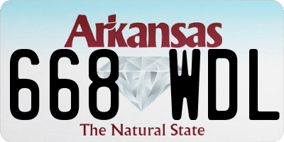 AR license plate 668WDL