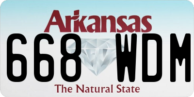 AR license plate 668WDM