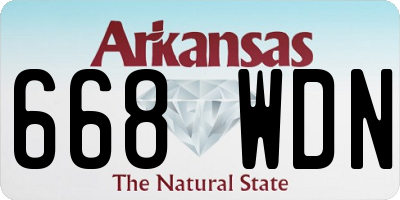 AR license plate 668WDN