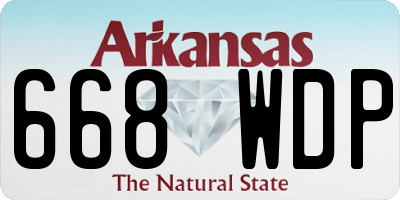 AR license plate 668WDP