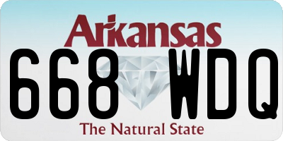 AR license plate 668WDQ