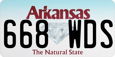 AR license plate 668WDS
