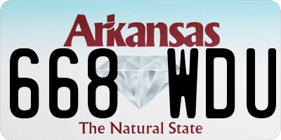 AR license plate 668WDU