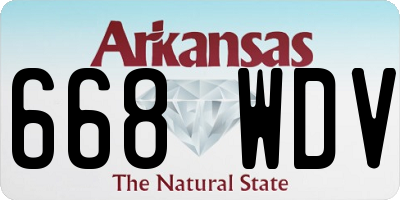AR license plate 668WDV