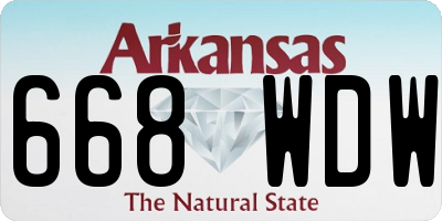 AR license plate 668WDW