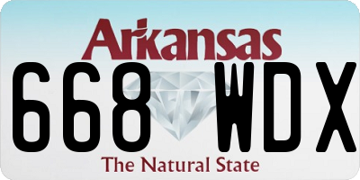 AR license plate 668WDX