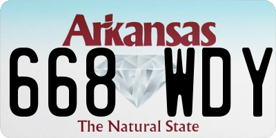 AR license plate 668WDY