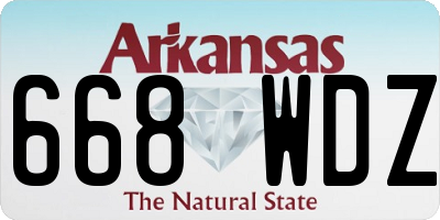 AR license plate 668WDZ