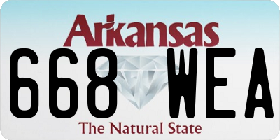 AR license plate 668WEA