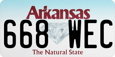 AR license plate 668WEC